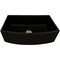 Ruvati 33 inch Fireclay Black Farmhouse Kitchen Sink Bow Front Curved Apron Single Bowl RVL2398BK - alternate 2